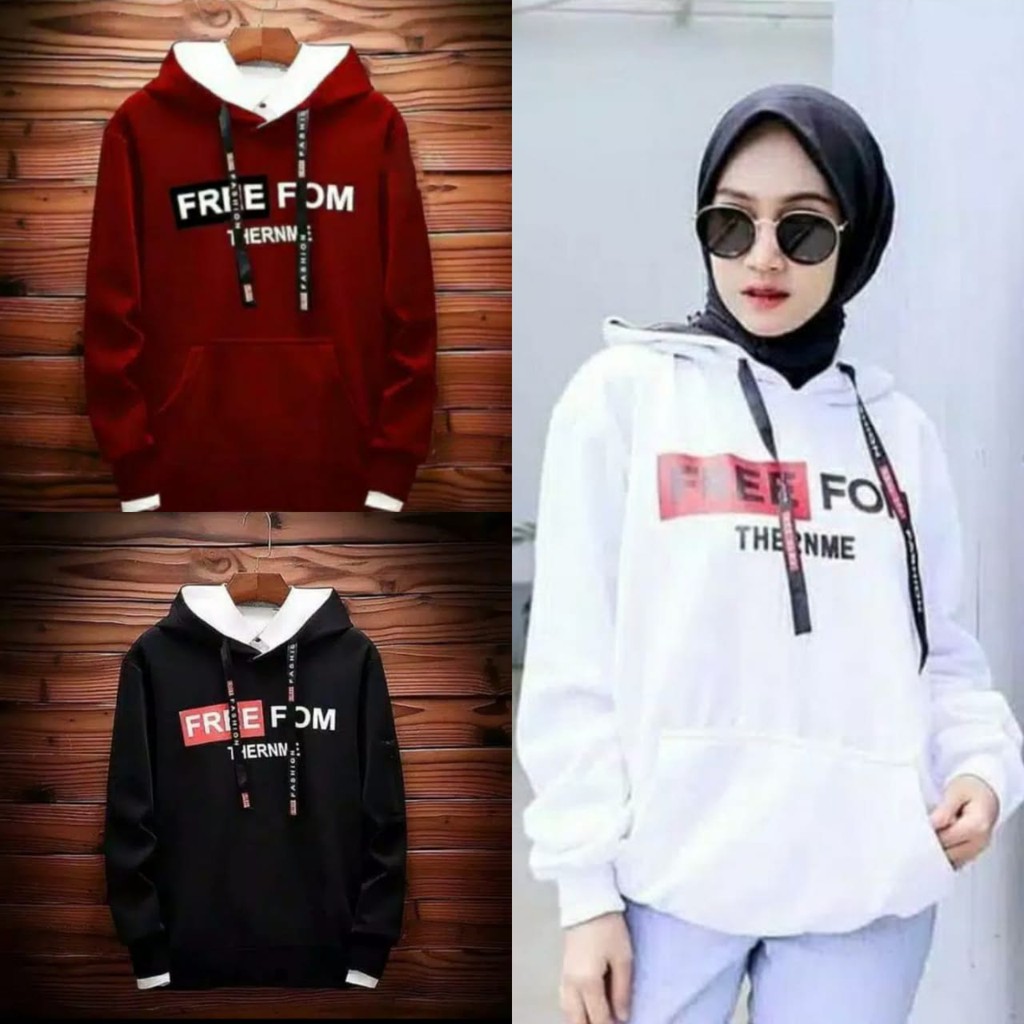 FREEFOM SWEATER HOODIE | Hoodie Sweater Pria Terlaris