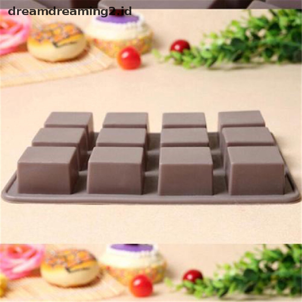 Cetakan Sabun / Cokelat Handmade Diy Bentuk Kotak Bahan Silikon