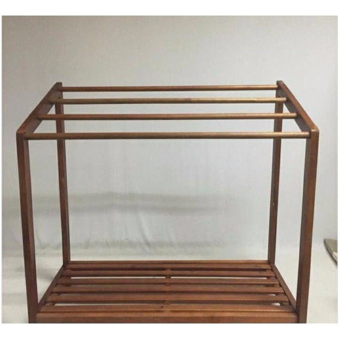 Produk Terbaik - Rak Handuk Jemuran Handuk Gantungan Handuk + Rak Sepatu Dari Kayu