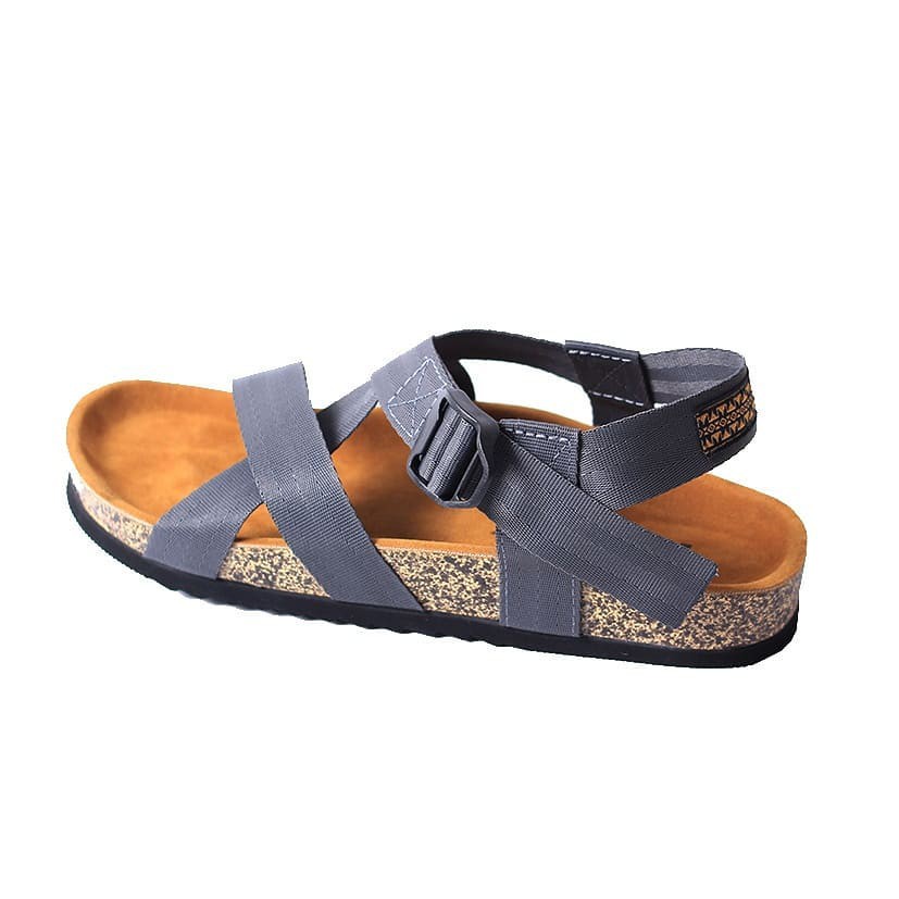 SANDAL PRIA WANITA TAPIS - KAWAY WEB SANDAL BROWN