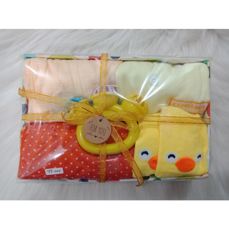 kado bayi  girl dan boy hampers gift box-orange duckly