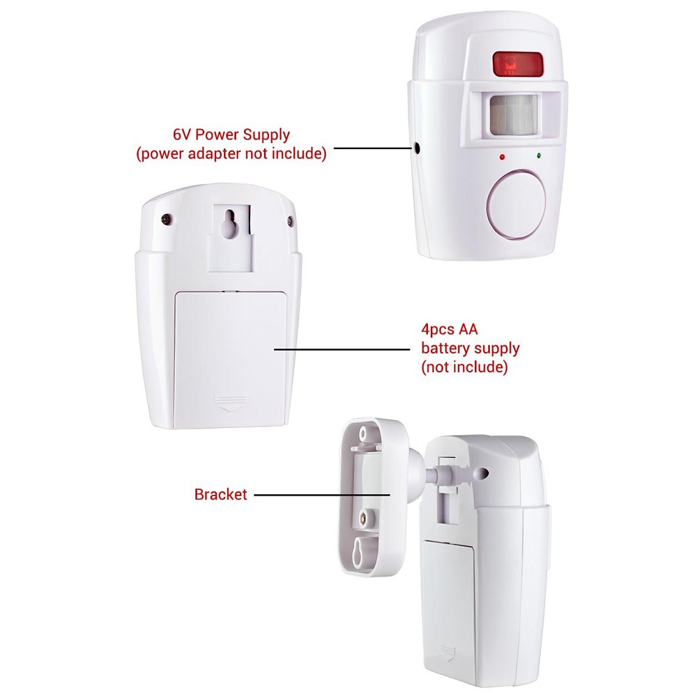 Alarm Anti Maling Infrared PIR Sensor Gerak 2 Remote