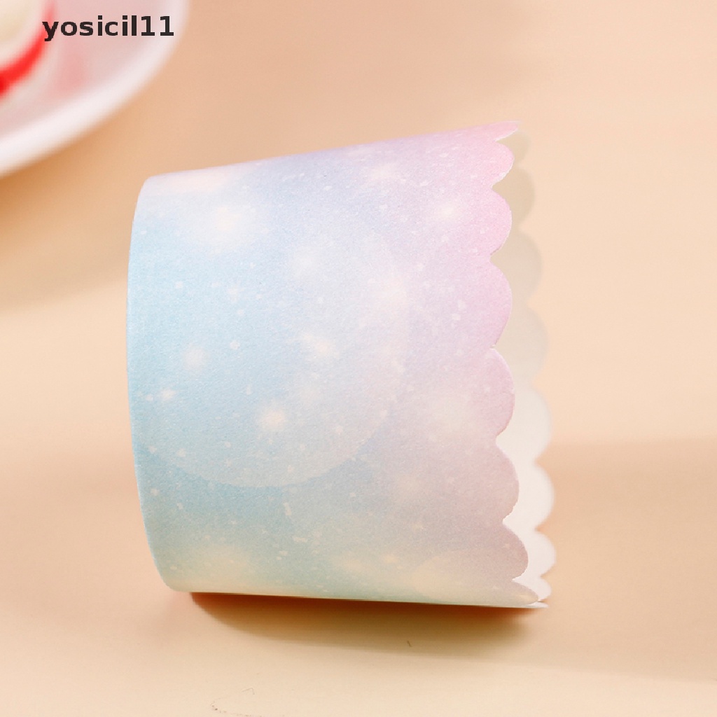 (yosicil11) 50pcs / Set Kertas Wrapper Cupcake Warna Gradasi Untuk Baking