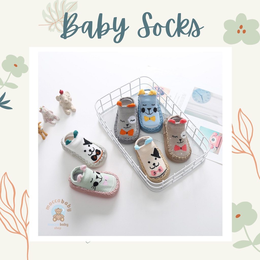 MBSS SEPATU PREWALKER ANTI SLIP BAYI KARAKTER ANIMAL CUTE / SEPATU KAOS KAKI KOREA FASHIONABLE / cutie cat