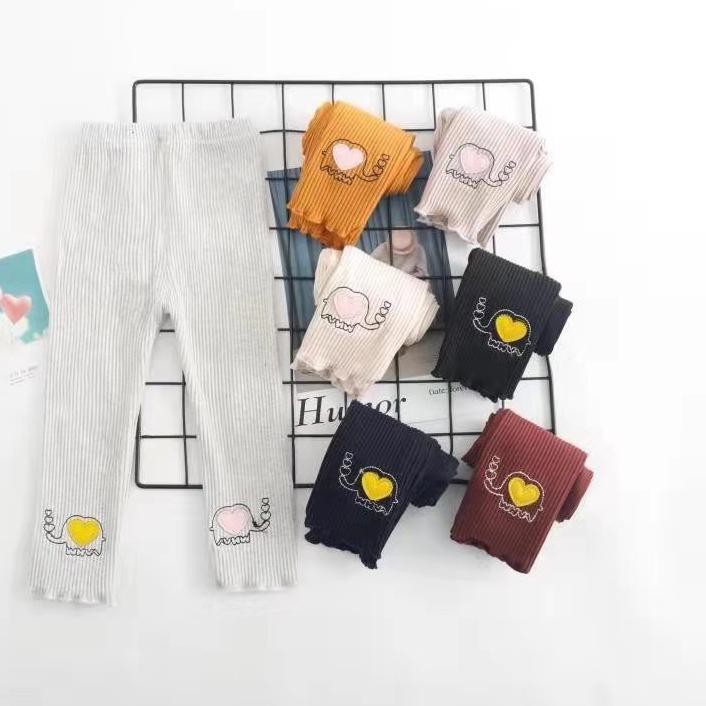 ♖ Legging anak perempuan / Legging anak import polos Panjang motif lucu Katun Umur 1-5 Tahun Grosira