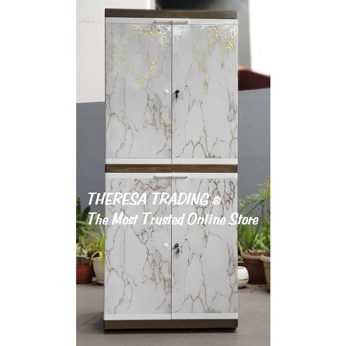 LEMARI PLASTIK JUMBO SERBA GUNA GRAND VENEZIA SUSUN 4 MINIMALIS DESAIN SUSUN 4