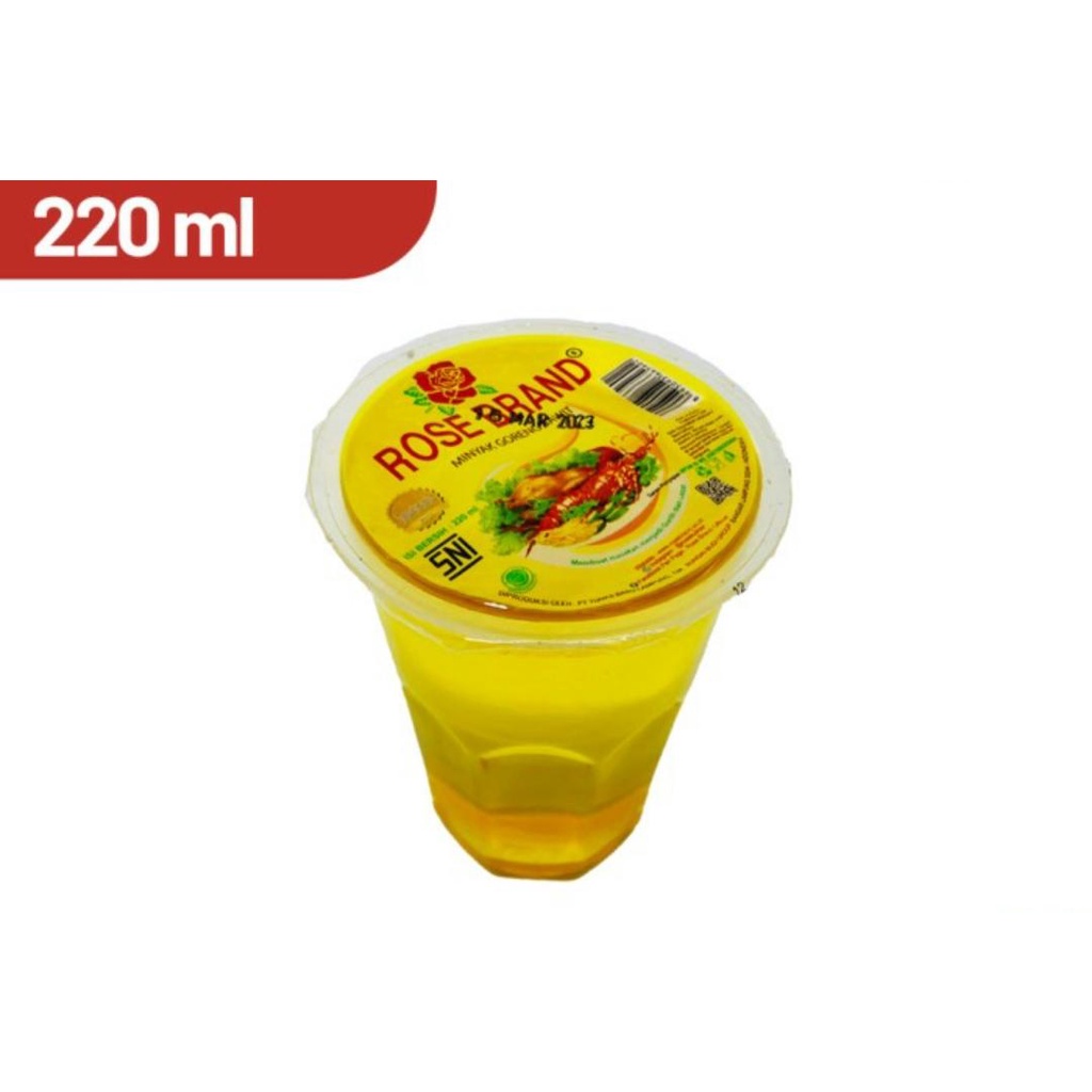 

Minyak goreng Rose brand ukuran 220 ML