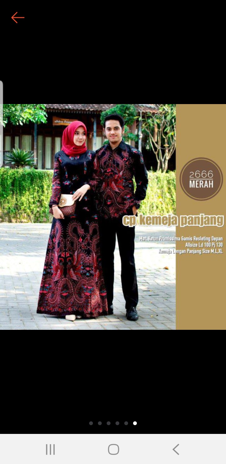 Maura Couple - Sania Ruffle Batik Couple Ori Ndoro Jowi Dnt Garansi