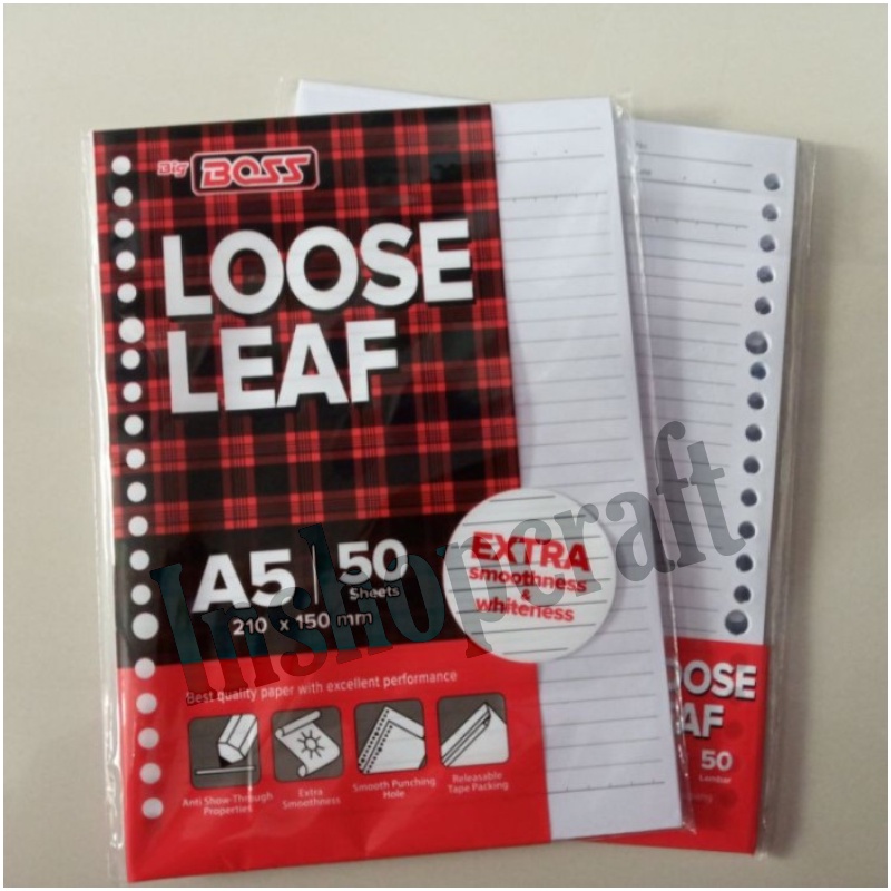 

Loose Leaf A5 50 Big Boss Garis Murah [INSHOP]
