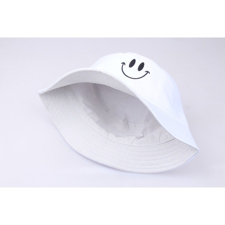 BHSS bucket hat import smile simple bordir topi summer fisherman korea kpop idol