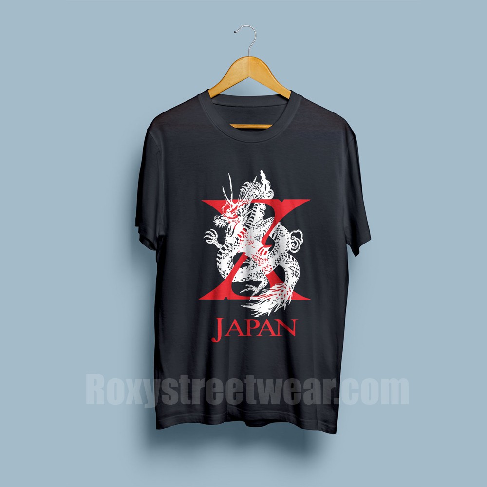 KAOS MUSIK BAND Jepang X JAPAN Yoshiki Toshi Hide Dragon Logo