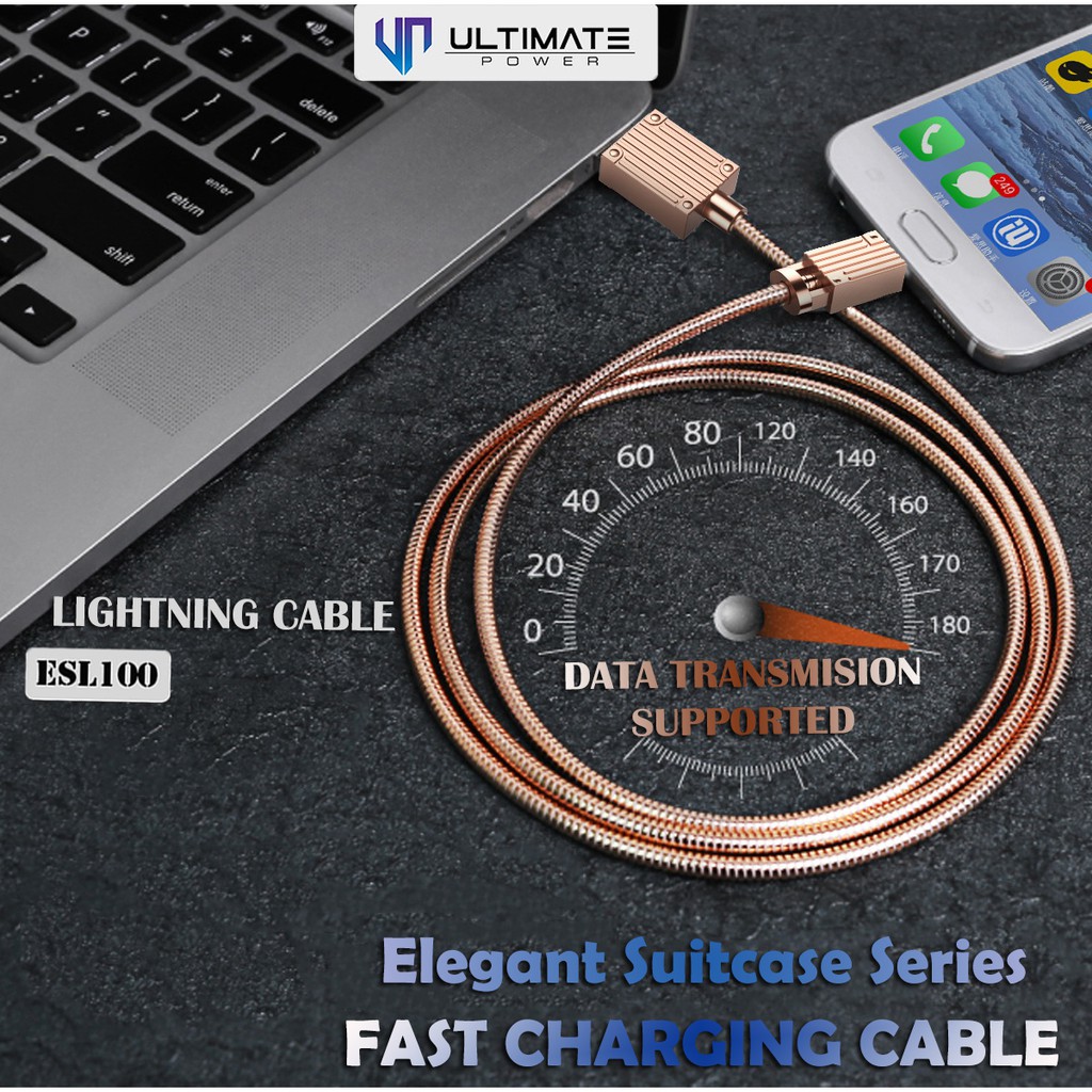 Data cable Lightning Fast Charging 1M Ultimate Power Elegant Suitcase Series Cable ESL100