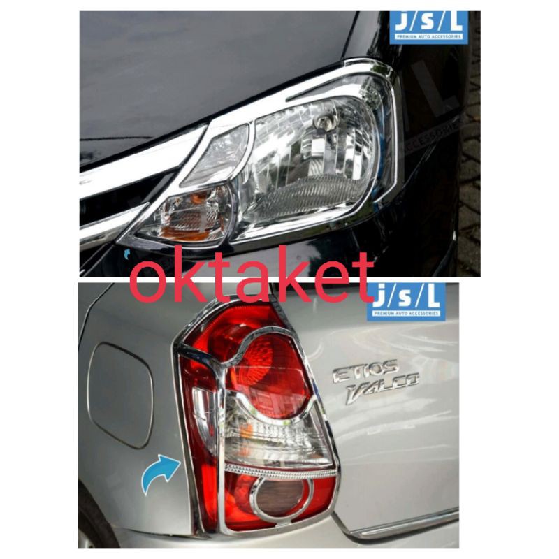 paket garnish depan belakang etios chrome jsl