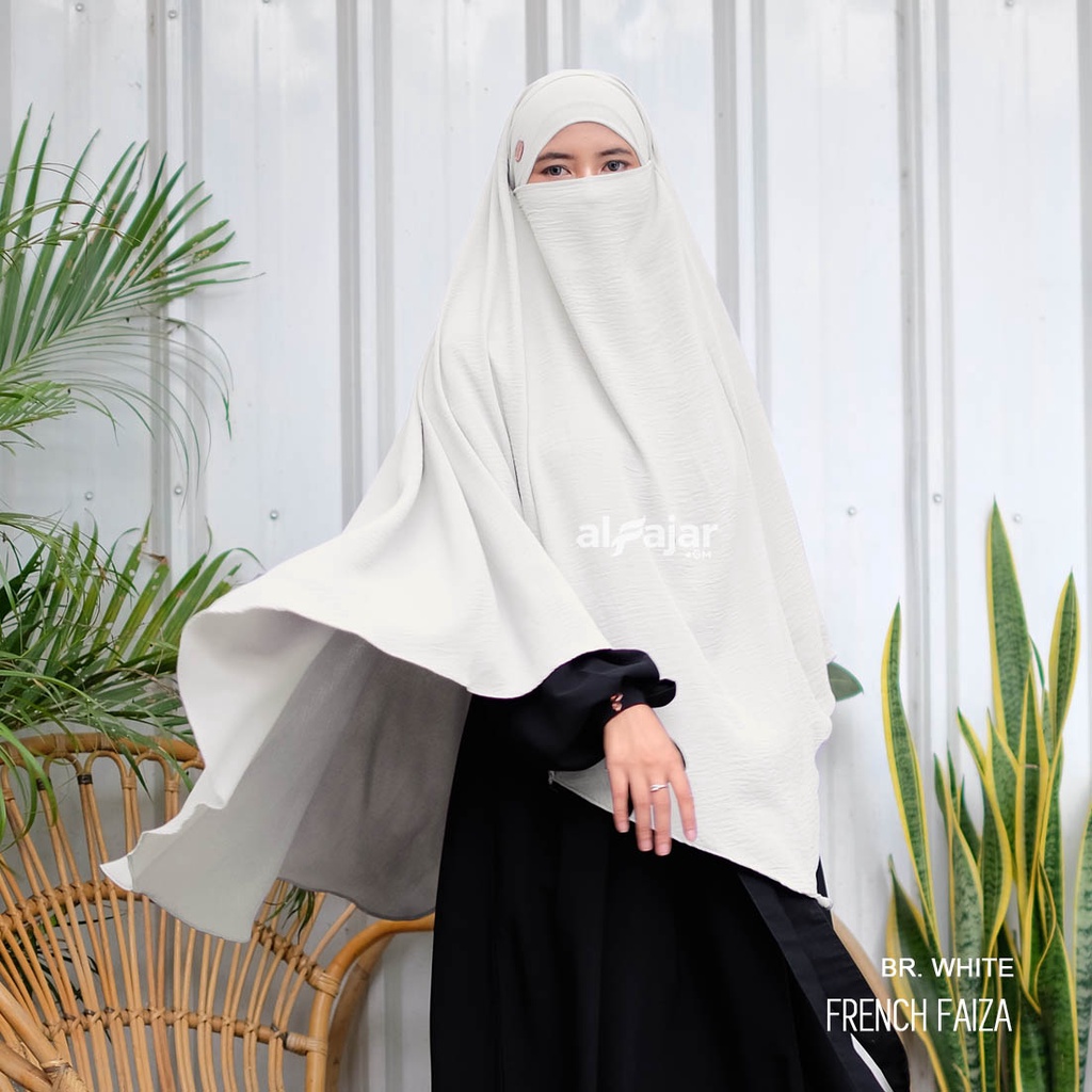 Jilbab Khimar Syari Muslimah French Faiza Crinkle Airflow by Alfajar Griya Muslim