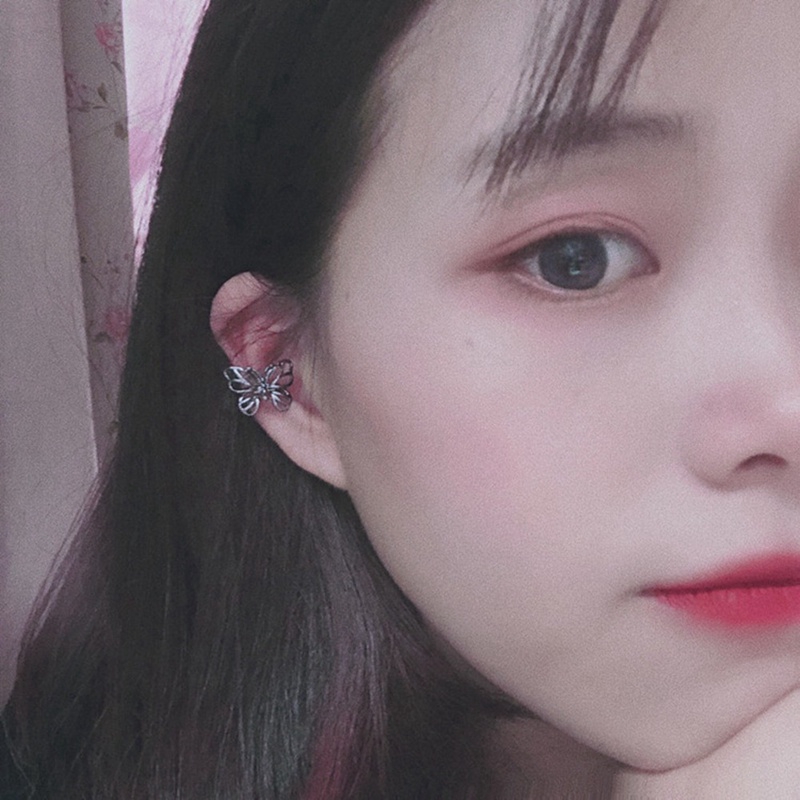 Kpop Mini Minimalist Butterfly Fairy Shiny Exquisite Aesthetic Ear Bone Clip No Piercings Earrings