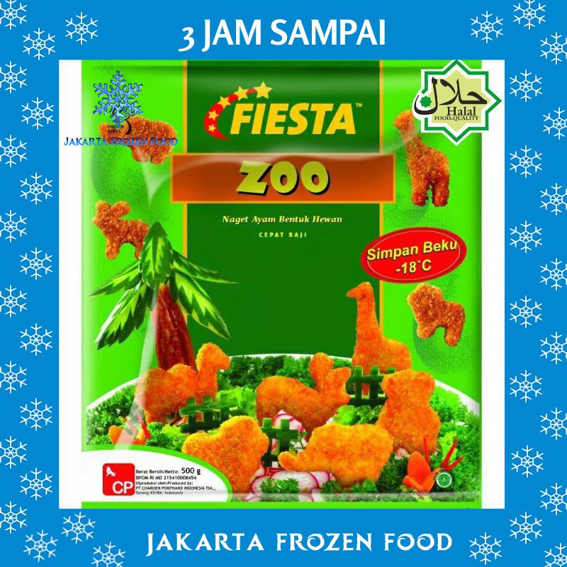 

Naget Ayam FIESTA Zoo Chicken Nugget 500gr Makanan Halal Enak Murah