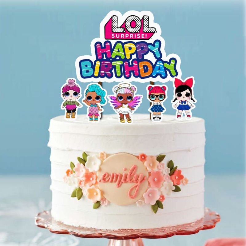 Topper cake LoL hiasan kue ulang tahun happy birthday