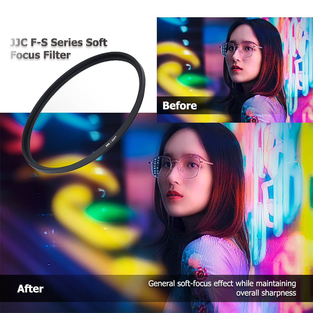 JJC Soft Focus Filter Lensa Kamera Dreamy Hazy Portrait Filter 37 40.5 49 52 55 58 62 67 72 77 82mm untuk Sony Canon Nikon Fujifilm DSLR Aksesoris Kamera