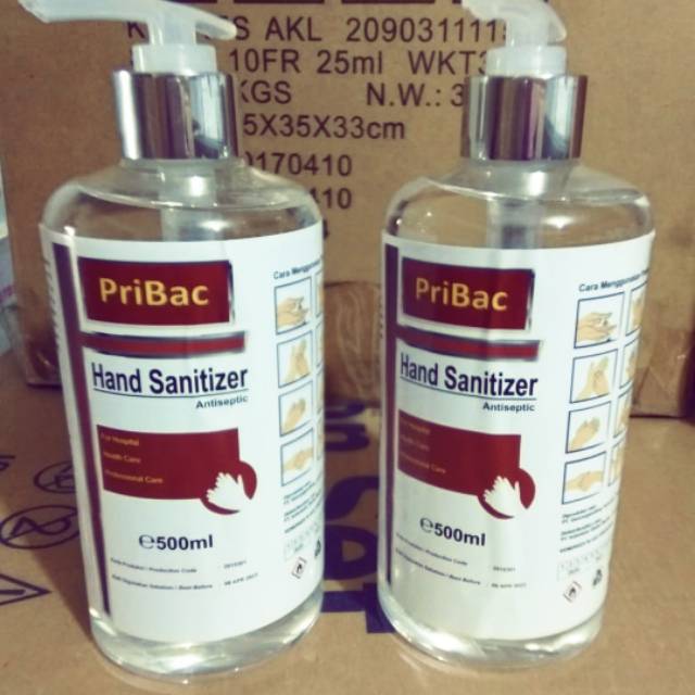 PRIBAC HANDSANITIZER 500ml  Original ada izin resmi