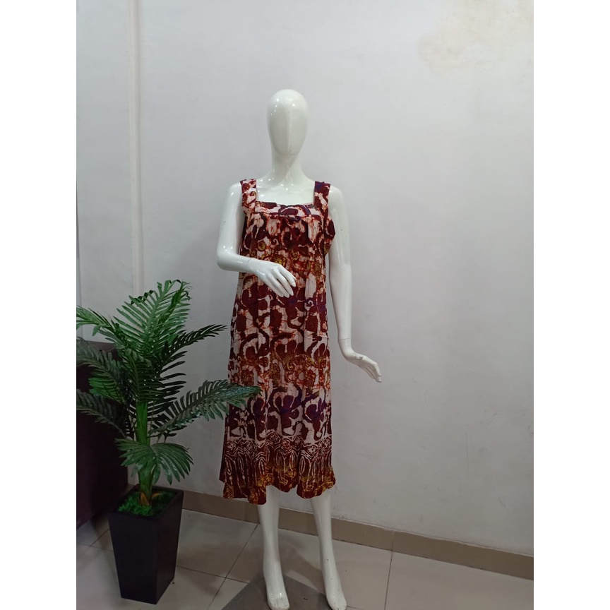 DASTER TALI LIE ING\BAJU TIDUR\BAJU SANTAI\BAJU HAMIL\HOME DRESS\DASTER RUMAHANMOTIF KEMBANGKIESA