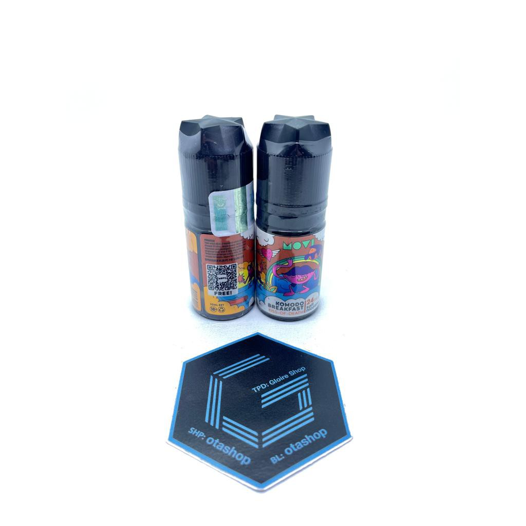 SALT NIC -- Komodo Breakfast KISS OF DEATH by Movi 30ml 6mg 12mg 24mg liquid pod Cinnamon Roll Cake