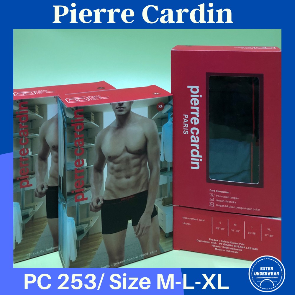 Celana Boxer Pria Pierre Cardin  PC 253 ISI 2 PCS Bahan Katun