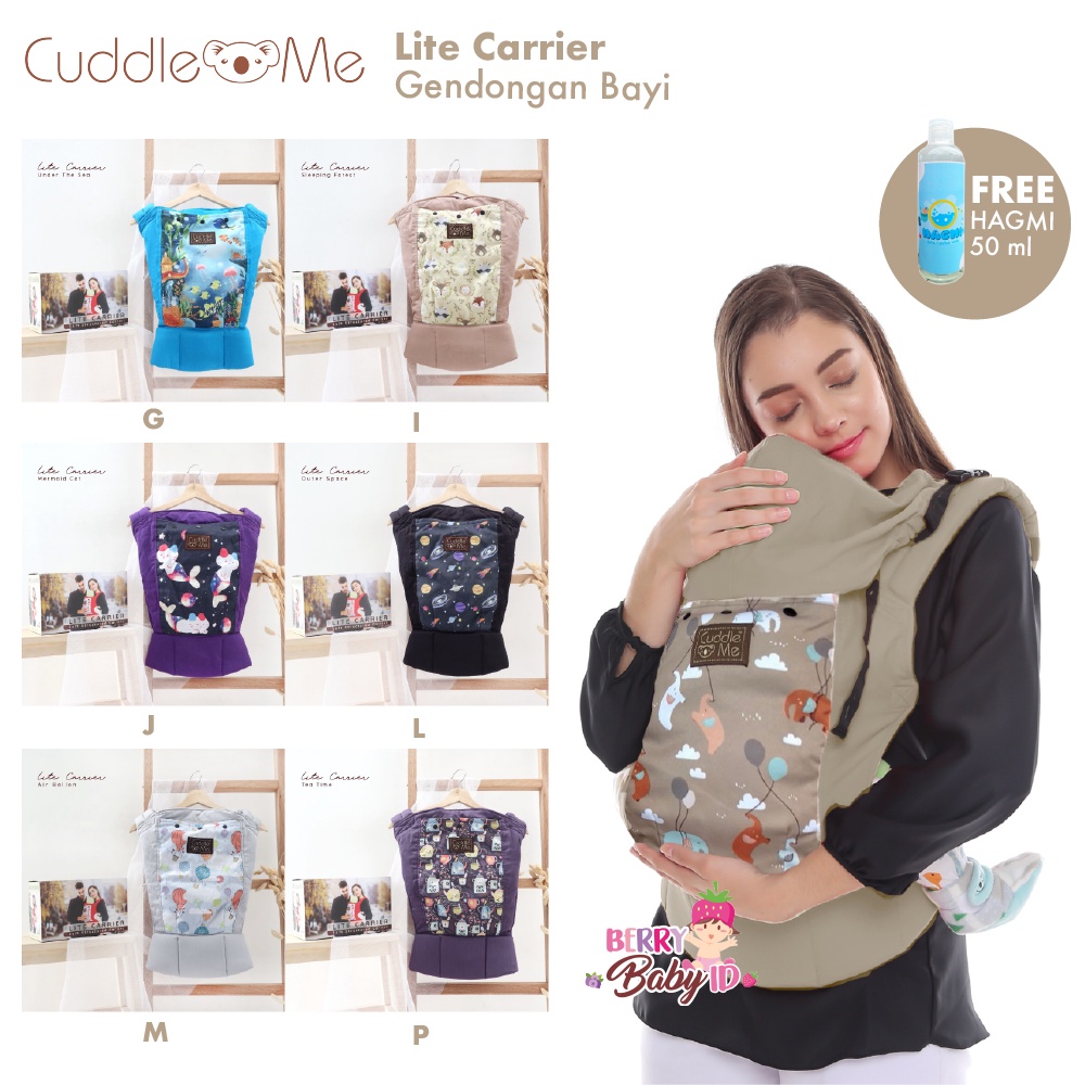 Cuddle Me Lite Carrier Gendongan Depan Gendongan Bayi Ori Garansi 1 Tahun CuddleMe Berry Mart