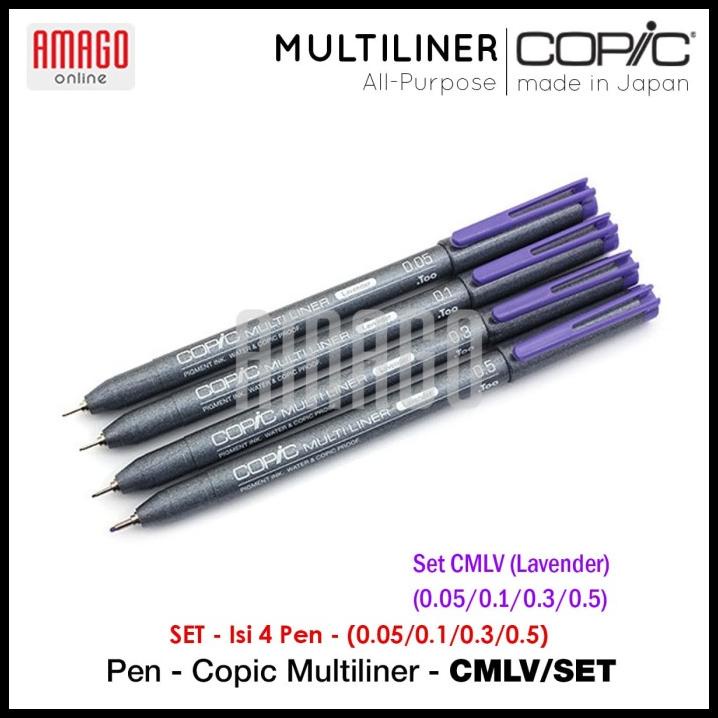 

Copic Multiliner - Lavender - (4 Pcs/Set) - Cmlv/Set