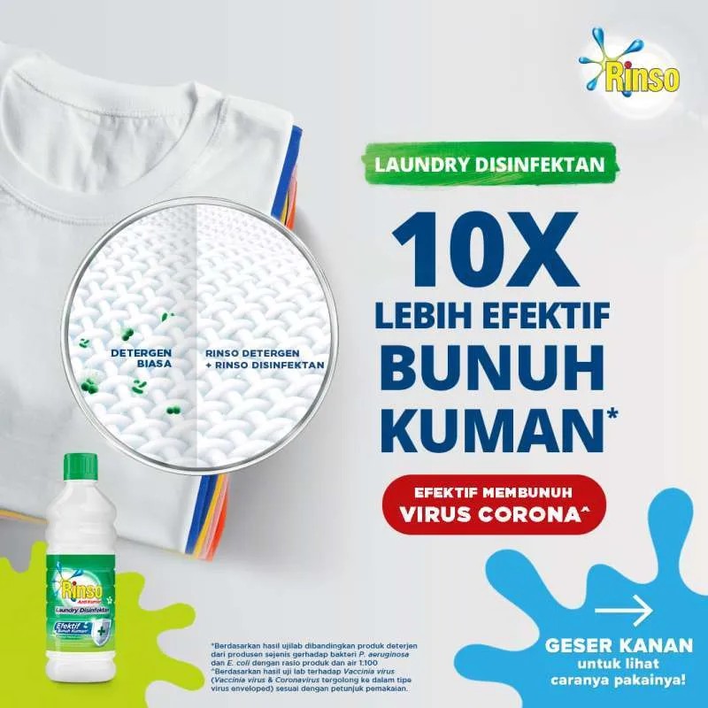 Rinso Laundry Disinfektan Anti Kuman 450ml