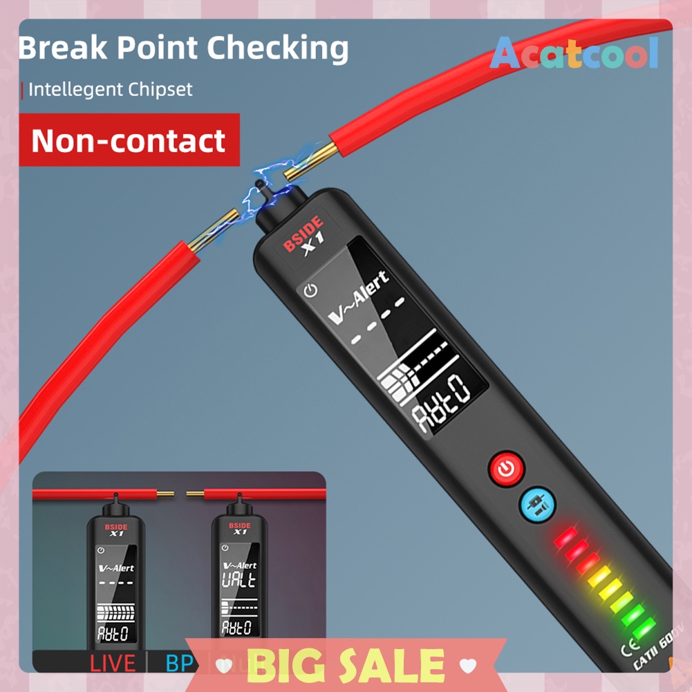 BSIDE X1 Non Contact Voltage Detector Live Wire Tester Voltmeter Multimeter