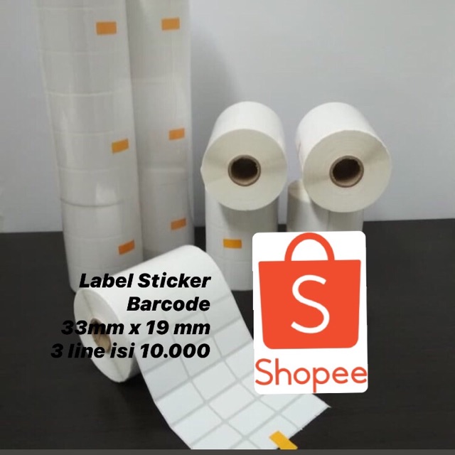 

Label Sticker Barcode Semicoated 33mmX19mm 3 Line