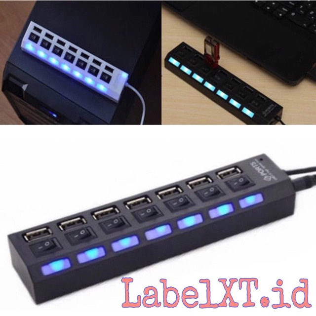Usb Hub 7 Port On Off / Saklar Usb Hub 7 Port