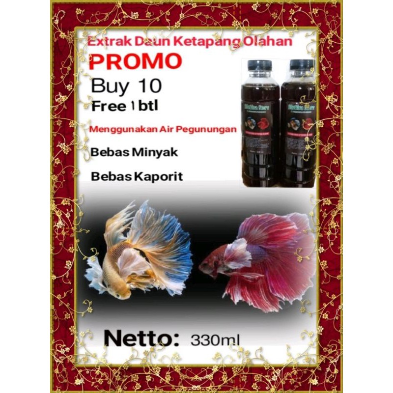 Exstrak Daun Ketapang Laut Olahan/Untuk ikan hias atau ikan Cupang nemo multy.avatar.koi.dll