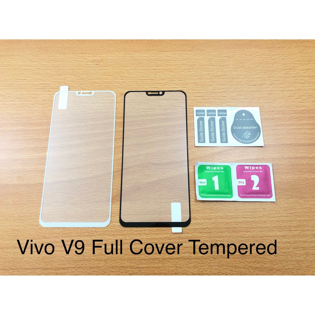 VIVO V9 FULL COVER Magic Glass Premium Tempered Glass with Metal Packaging