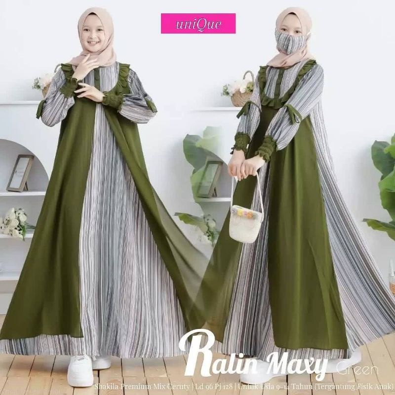 SB Ralin maxy kids / gamis anak ld 96cm untuk usia 10 11 12 13 14 tahun / gamis anak remaja / gamis 