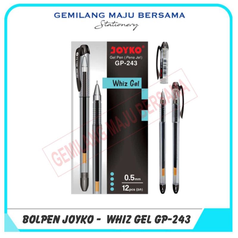 

Gel pen / Bolpen Gel Joyko 243 Whiz Gel (Harga Per Lsn = 12 buah)