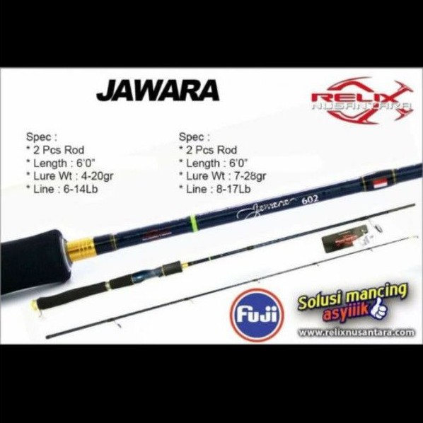 Rod RELIX NUSANTARA JAWARA  602 / 180cm (Line Test 6-14 / 8-17lbs)