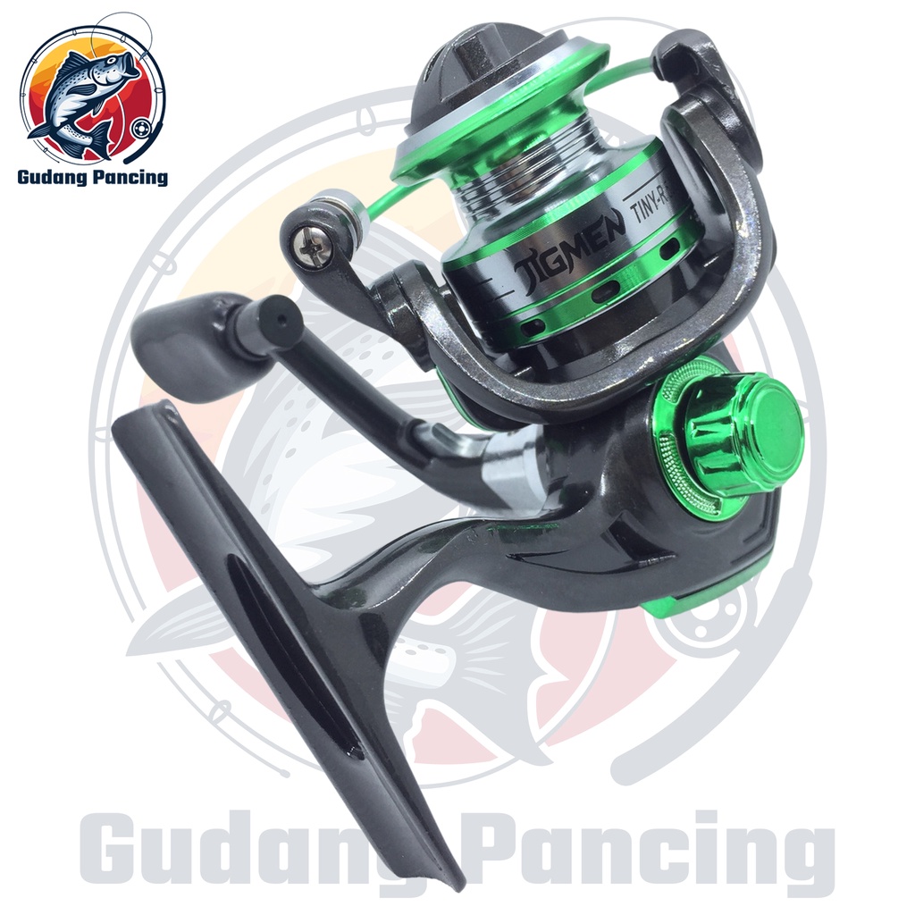 JIGMEN Reel Mini Tiny-R Ukuran 500 Kerekan Atau Gulungan Pancing Ukuran Kecil Ultra Light UL Tersedia Warna Biru Hijau Emas Merah ORIGINAL