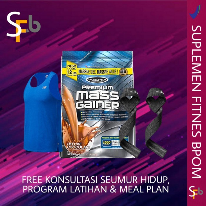 Kesehatan - Muscletech Premium Mass Gainer 12 Lbs Suplemen Makanan Kesehatan Gym