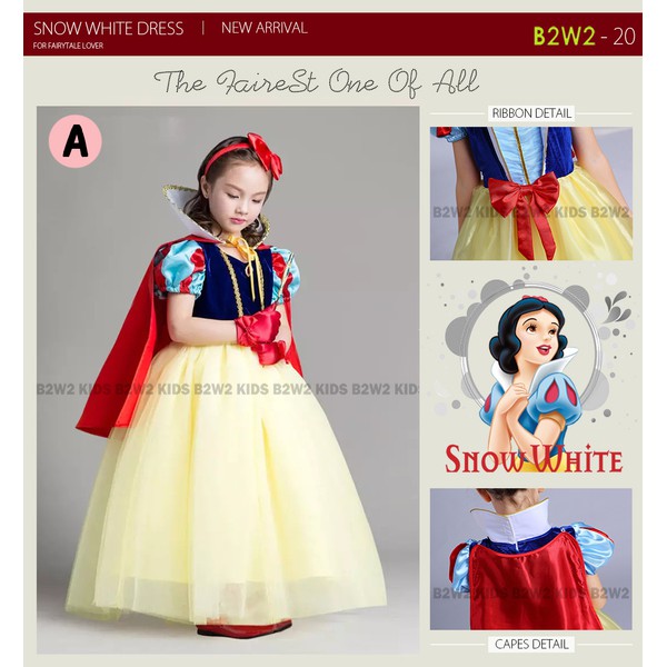 Jual KOSTUM ANAK SNOW WHITE DRESS PRINCESS Indonesia|Shopee Indonesia