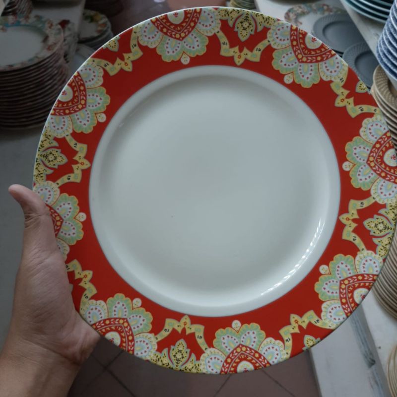 MAROKO DINNER PLATE PIRING KERAMIK SANGO MOTIF MAROCO MAROCCO HIAS DEKOR PAJANGAN DINDING CANTIK