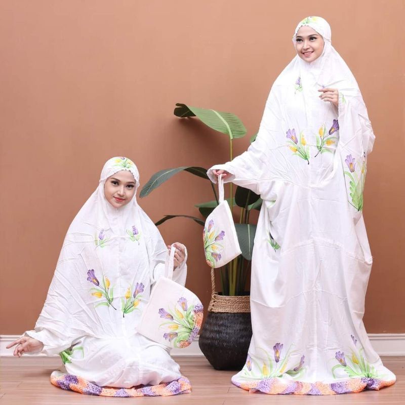 MUKENA LAJUR LUKIS TERUSAN DEWASA MUKENA BATIK PEKALONGAN