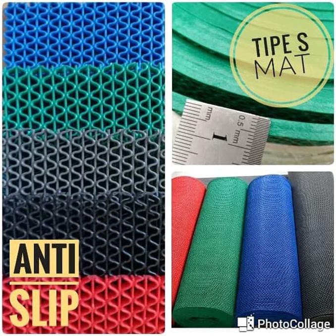 GROSIR OPEN Karpet karet X S Type keset anti slip untuk tempat wudhu kamar mandi