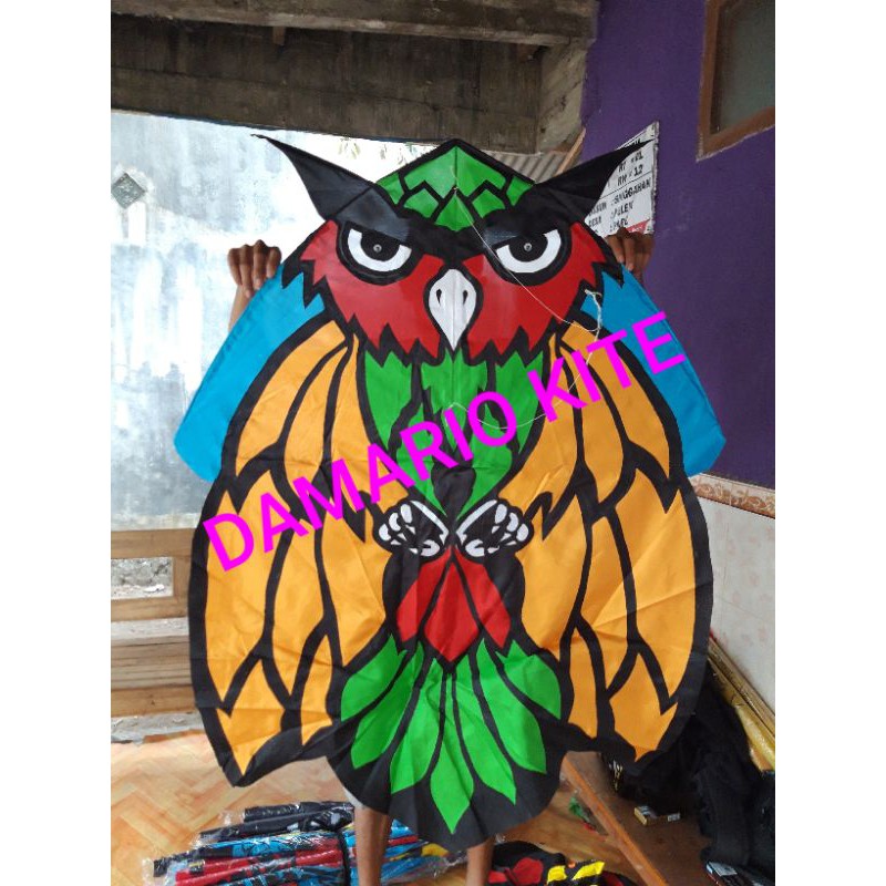 Layangan celepuk/burung hantu jumbo kain 1pcs/biji