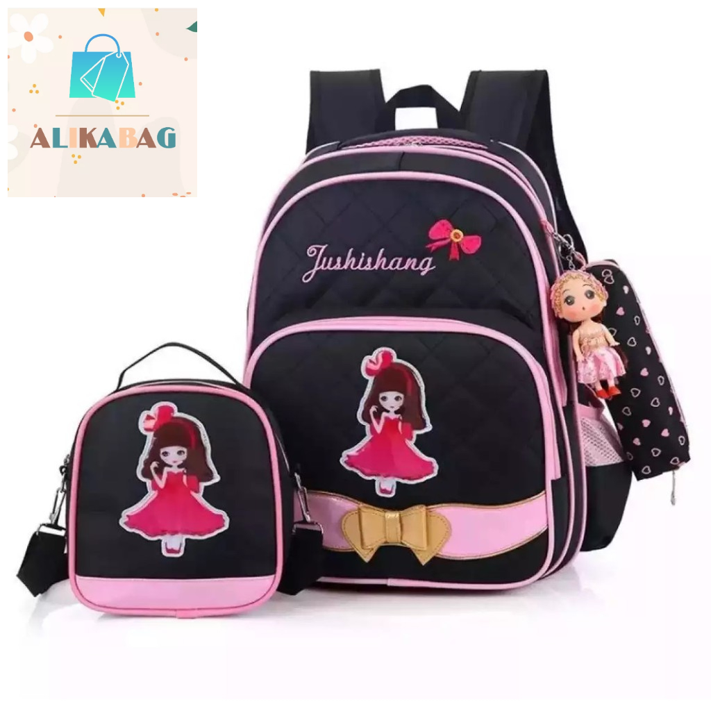 ALIKA BAG - Tas Ransel Sekolah Anak Perempuan Karakter Cartoon Princess Cute