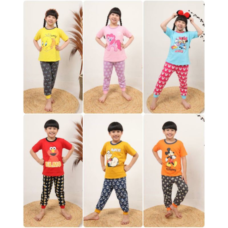 SETELAN MINI DOLPHIN DAILY SUIT PIYAMA PJAMAS BAJU TIDUR