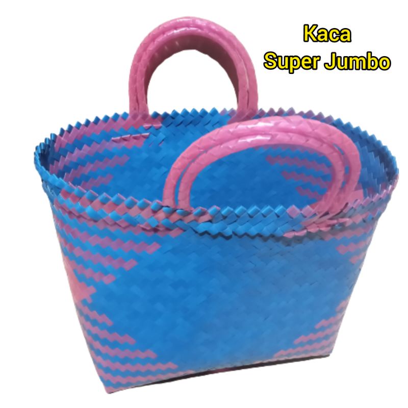 COD Tas Anyaman Plastik Kaca Super Jumbo Murah