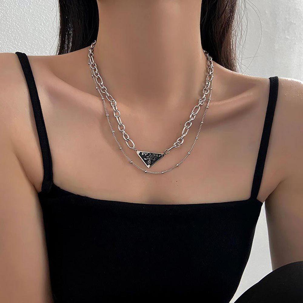 [Elegan] Kalung Korea Elegan Manis Trendy Untuk Anak Perempuan Huruf Titanium Steel