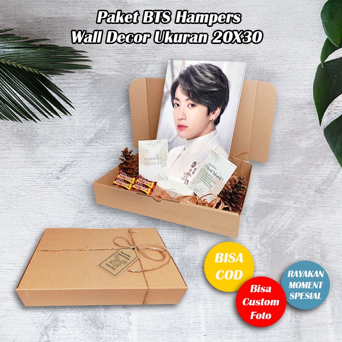 Paket Kado Hampers KPOP Jungkook Bts Giftbox Ulang Tahun Wall Decor Bisa Custom