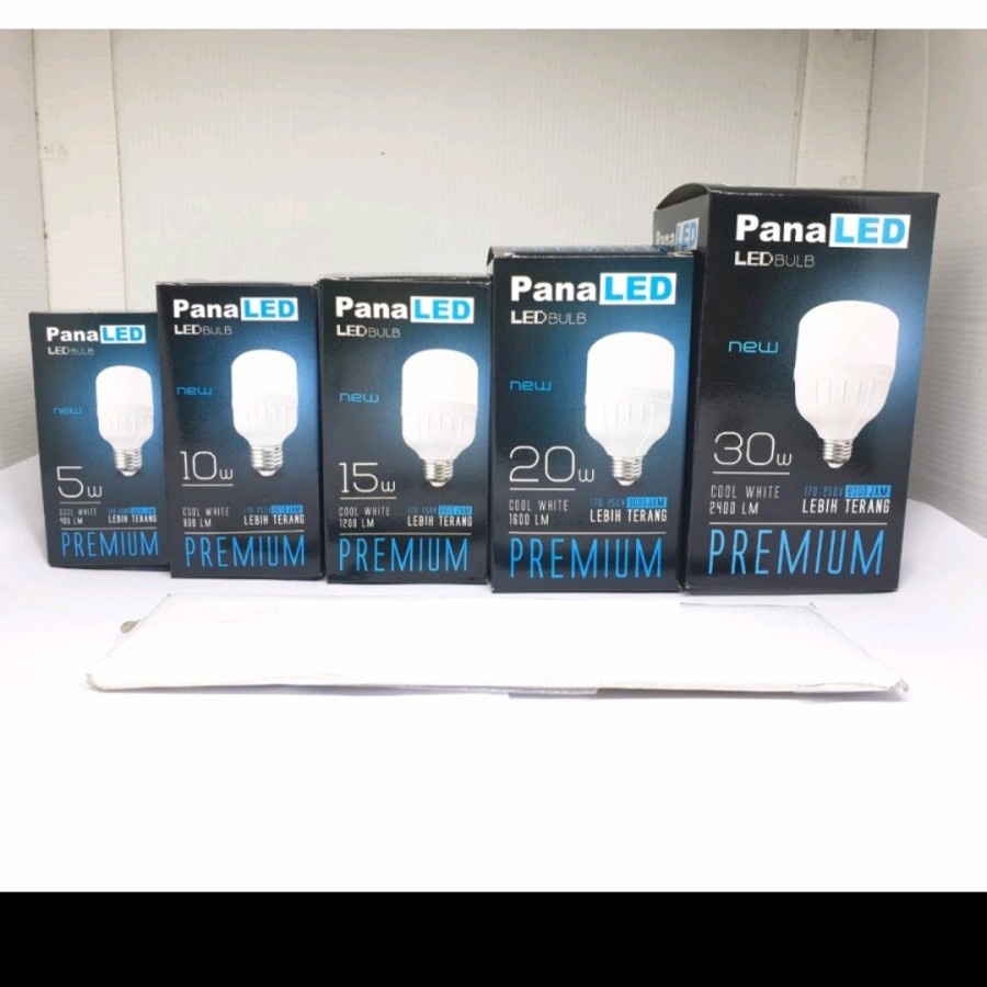 Lampu PanaLed Premium 5W 10W 15W 20W 30W 40W 50 w 60 Watt Kapsul LED T Bulb Bohlam Tabung